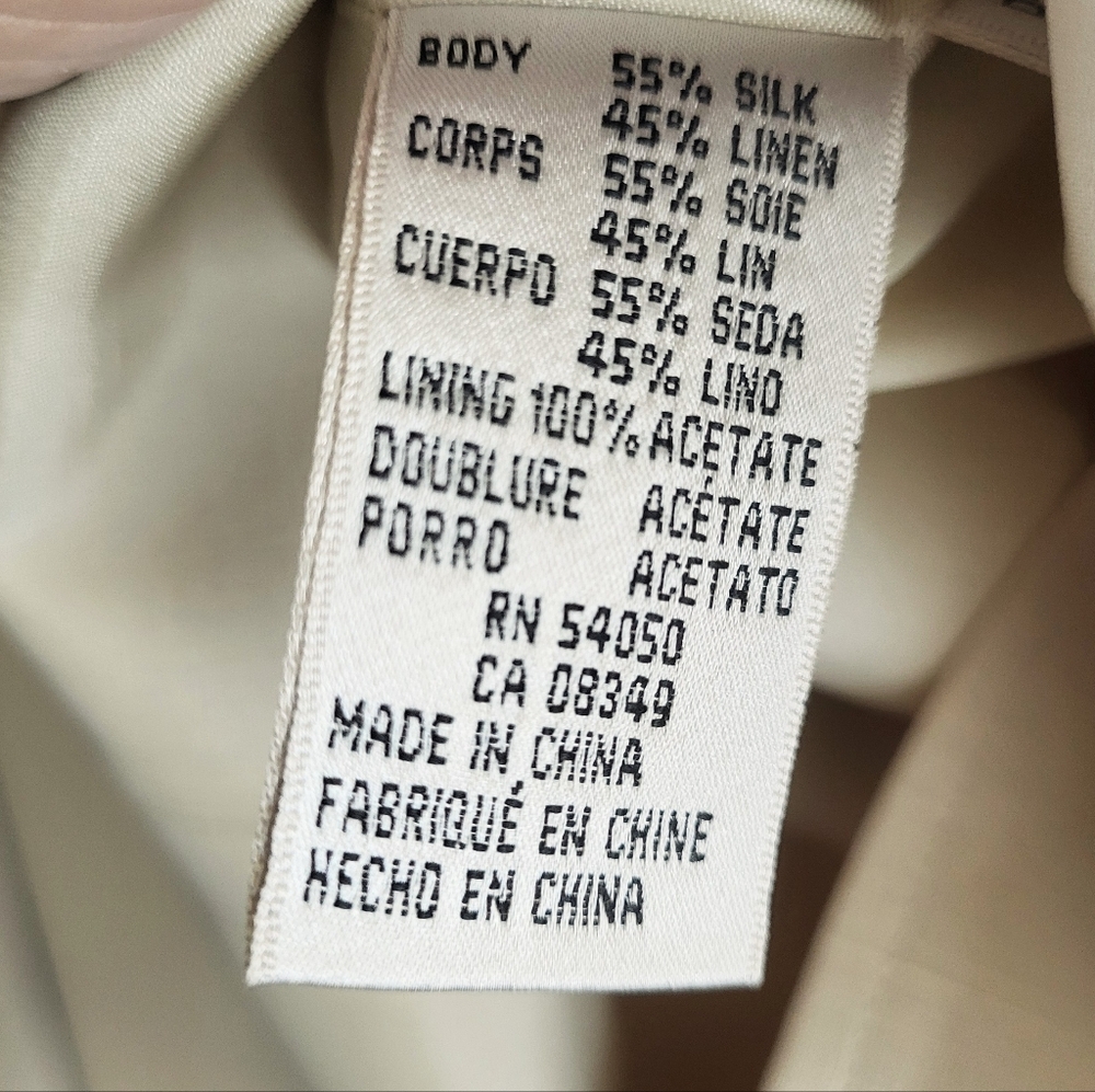Evan Picone Cream Short-Sleeve Double-Breasted Blazer - Picture 8 of 14